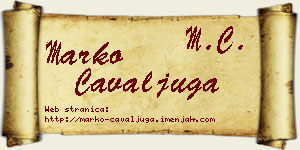 Marko Čavaljuga vizit kartica